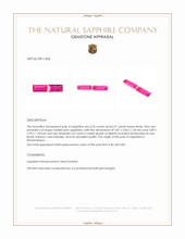 0.62 Ct.Tw.Total Carat Weight Reddish Pink Sapphire Pair from Mozambique Appraisal