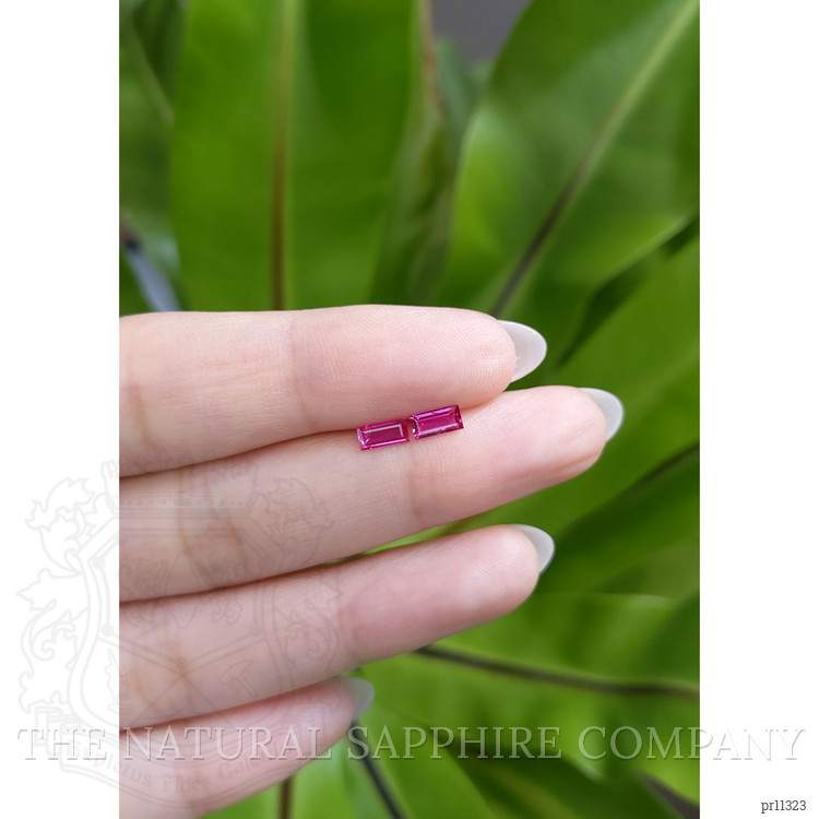 0.62 Ct.Tw. Reddish Pink Sapphire Pair from Mozambique