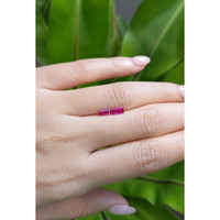 0.52&nbsp;Ct.Tw.Total Carat Weight Ruby Pair from Mozambique Life Style