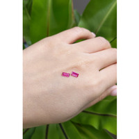 0.52&nbsp;Ct.Tw.Total Carat Weight Ruby Pair from Mozambique Life Style