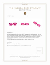 0.87 Ct.Tw.Total Carat Weight Pinkish Red Ruby Pair from Mozambique Appraisal