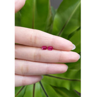 0.87 Ct.Tw.Total Carat Weight Ruby Pair from Mozambique Life Style