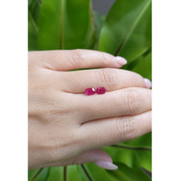 0.87 Ct.Tw.Total Carat Weight Ruby Pair from Mozambique Life Style