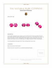 0.62 Ct.Tw.Total Carat Weight Pinkish Red Ruby Pair from Mozambique Appraisal