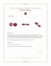 0.76 Ct.Tw.Total Carat Weight Ruby Pair from Mozambique Appraisal