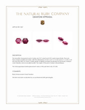 0.76 Ct.Tw.Total Carat Weight Purplish Red Ruby Pair from Mozambique Appraisal