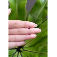 0.76 Ct.Tw.Total Carat Weight Ruby Pair from Mozambique Life Style