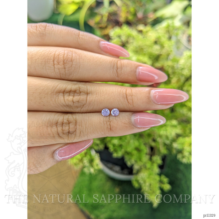 0.53 Ct.Tw. Violet Sapphire Pair from Ceylon (Sri Lanka)