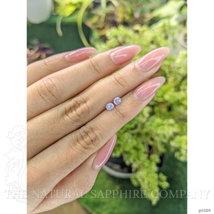 0.53 Ct.Tw. Violet Sapphire Pair from Ceylon (Sri Lanka)