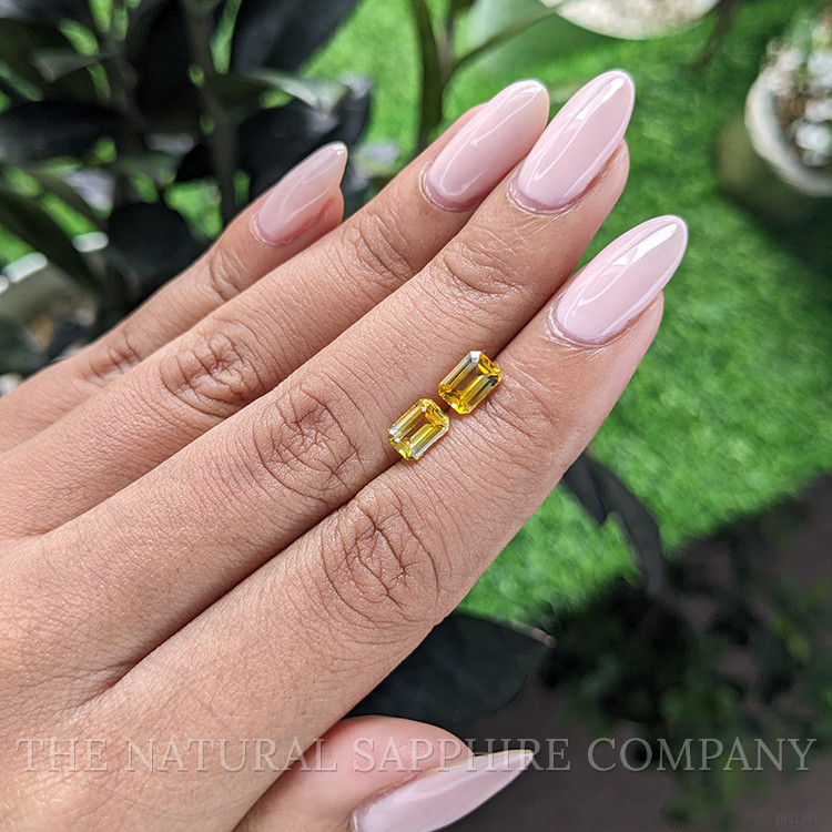 2.06 Ct.Tw. Bi Color Sapphire Pair from Ceylon (Sri Lanka)