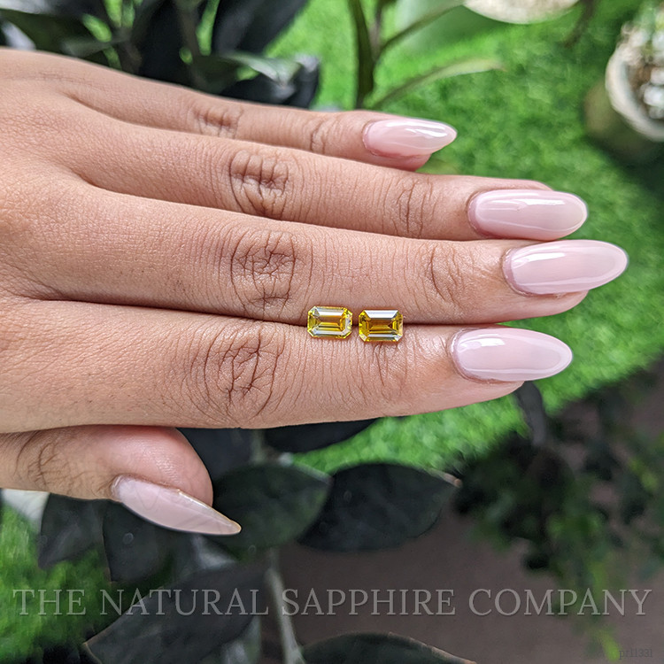 2.06 Ct.Tw. Bi Color Sapphire Pair from Ceylon (Sri Lanka)