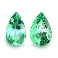 3.98 Ct.Tw.Total Carat Weight Emerald Pair from Colombia Video