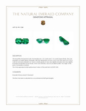 2.37 Ct.Tw.Total Carat Weight Emerald Pair from Zambia Appraisal