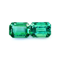3.43 Ct.Tw.Total Carat Weight Emerald Pair from Zambia Video