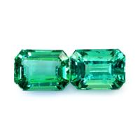 3.43 Ct.Tw.Total Carat Weight Emerald Pair from Zambia Video