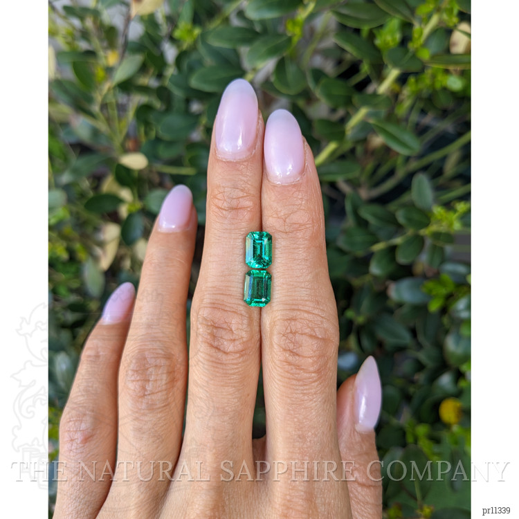 3.43 Ct.Tw. Emerald Pair from Zambia
