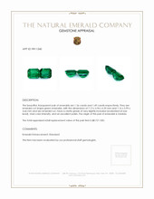 2.85 Ct.Tw.Total Carat Weight Emerald Pair from Zambia Appraisal