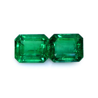 2.85 Ct.Tw.Total Carat Weight Emerald Pair from Zambia Video