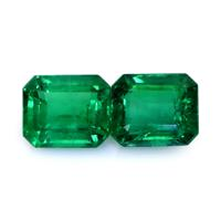2.85 Ct.Tw.Total Carat Weight Emerald Pair from Zambia Video