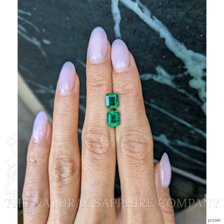 2.85 Ct.Tw. Emerald Pair from Zambia