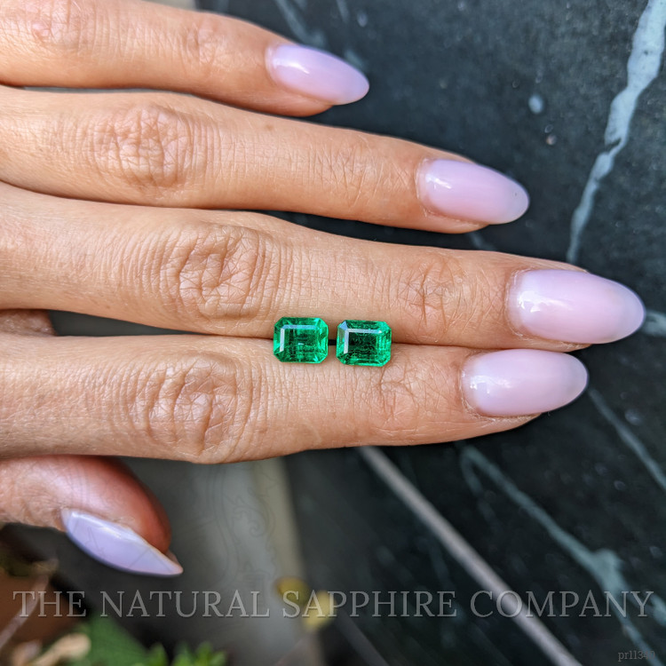 2.85 Ct.Tw. Emerald Pair from Zambia