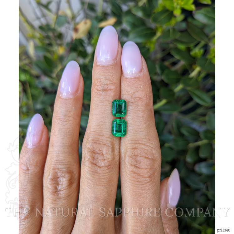 2.85 Ct.Tw. Emerald Pair from Zambia