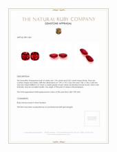 3.98 Ct.Tw.Total Carat Weight Ruby Pair from Mozambique Appraisal