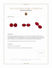 2.26 Ct.Tw.Total Carat Weight Ruby Pair from Mozambique Appraisal