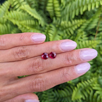 2.26 Ct.Tw.Total Carat Weight Ruby Pair from Mozambique Life Style