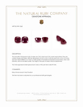 4.09 Ct.Tw.Total Carat Weight Ruby Pair from Burma (Myanmar) Appraisal