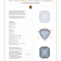 4.06 Ct.Tw.Total Carat Weight Kunzite Pair from Afghanistan 3 D Scan Report