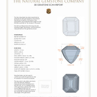 4.06 Ct.Tw.Total Carat Weight Kunzite Pair from Afghanistan 3 D Scan Report
