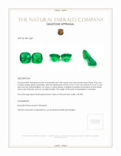 5.32 Ct.Tw.Total Carat Weight Emerald Pair from Colombia Appraisal
