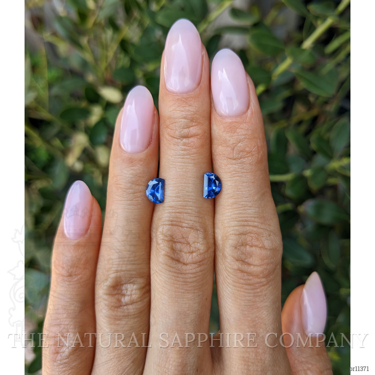 1.62 Ct.Tw. Blue Sapphire Pair from Ceylon (Sri Lanka)