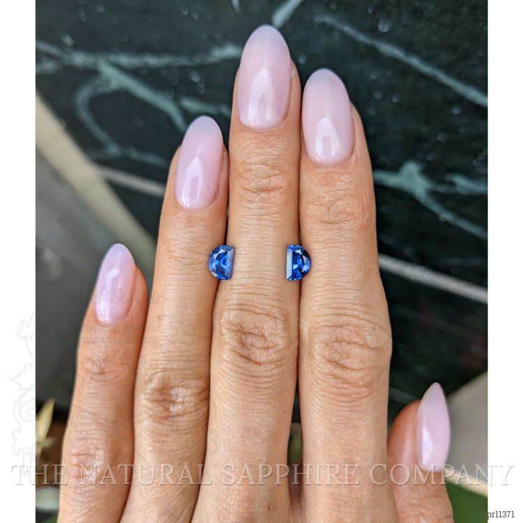 1.62 Ct.Tw. Blue Sapphire Pair from Ceylon (Sri Lanka)