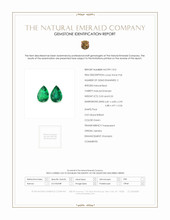 1.08 Ct.Tw.Total Carat Weight Emerald Pair from Zambia Scan Report
