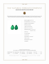 1.08 Ct.Tw.Total Carat Weight Emerald Pair from Zambia Scan Report