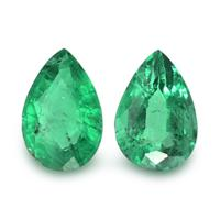 0.74 Ct.Tw.Total Carat Weight Emerald Pair from Zambia Video