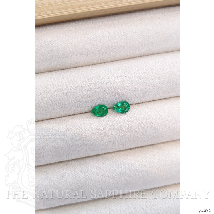 0.74 Ct.Tw. Emerald Pair from Zambia