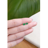 0.74 Ct.Tw.Total Carat Weight Emerald Pair from Zambia Life Style