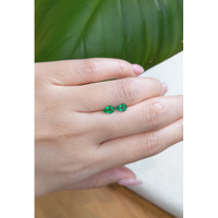 0.74&nbsp;Ct.Tw.Total Carat Weight Emerald Pair from Zambia Life Style