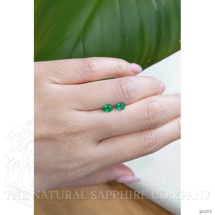 0.74 Ct.Tw. Emerald Pair from Zambia