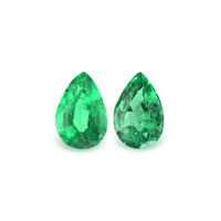 0.69 Ct.Tw.Total Carat Weight Emerald Pair from Zambia Video