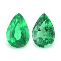0.69 Ct.Tw.Total Carat Weight Emerald Pair from Zambia Video