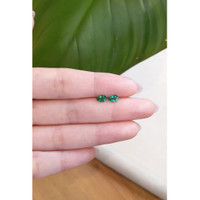 0.79 Ct.Tw.Total Carat Weight Emerald Pair from Zambia Life Style