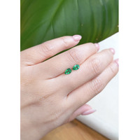 0.79 Ct.Tw.Total Carat Weight Emerald Pair from Zambia Life Style