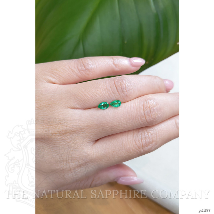 0.66 Ct.Tw. Emerald Pair from Zambia