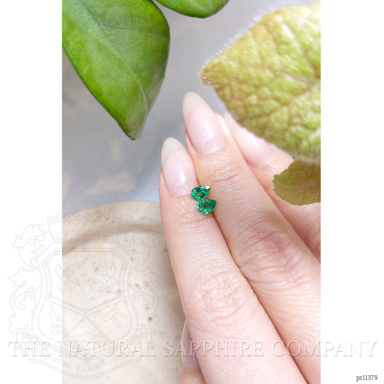 0.73 Ct.Tw. Emerald Pair from Zambia