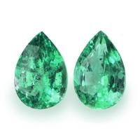 0.69 Ct.Tw.Total Carat Weight Emerald Pair from Zambia Video