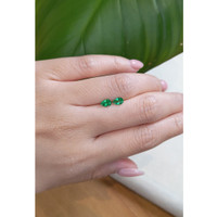 0.69&nbsp;Ct.Tw.Total Carat Weight Emerald Pair from Zambia Life Style